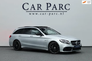 Mercedes-Benz C-klasse Estate AMG 63 LED/PANORAMADAK/SFEER/LEER+S.VERWARMING+MEMORY/19" LMV/CAM/CRUISE/ECC/12 MDN GARANTIE!