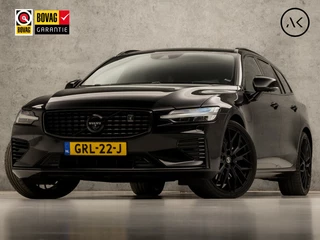 Volvo V60 2.0 T8 Twin Engine AWD R-Design 391Pk Automaat (PANORAMADAK, BLACK EDITION, HEAD-UP DISPLAY, LEDER, MEMORY SEATS, STUUR/STOELVERWARMING, HARMAN/KARODN, 360 CAMERA, ADAPTIVE CRUISE, KEYLESS, NIEUWSTAAT)