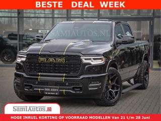 Dodge Ram 1500 Limited Night All-in prijs | High Output 540HP 706Nm | Massage + Full Option | De Meest Luxe en Volle Pick-Up in zijn Klasse | Comfortabele Dubbele Cabine met Royale 5 Zitplaatsen | BPM vrij | Nu Leverbaar uit Voorraad | Voorraad Nr 2367 - 5430