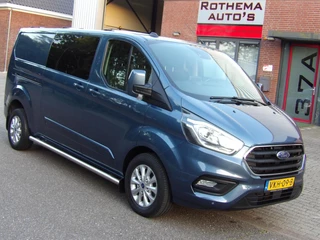 Ford Transit Custom 2.0 TDCI 170PK AUTOMAAT 2021 DUBCAB TOPSTAAT 6 PERSOONS 2x SCHUIFDEUR CAMERA NAVIGATIE VELE EXTRA'S