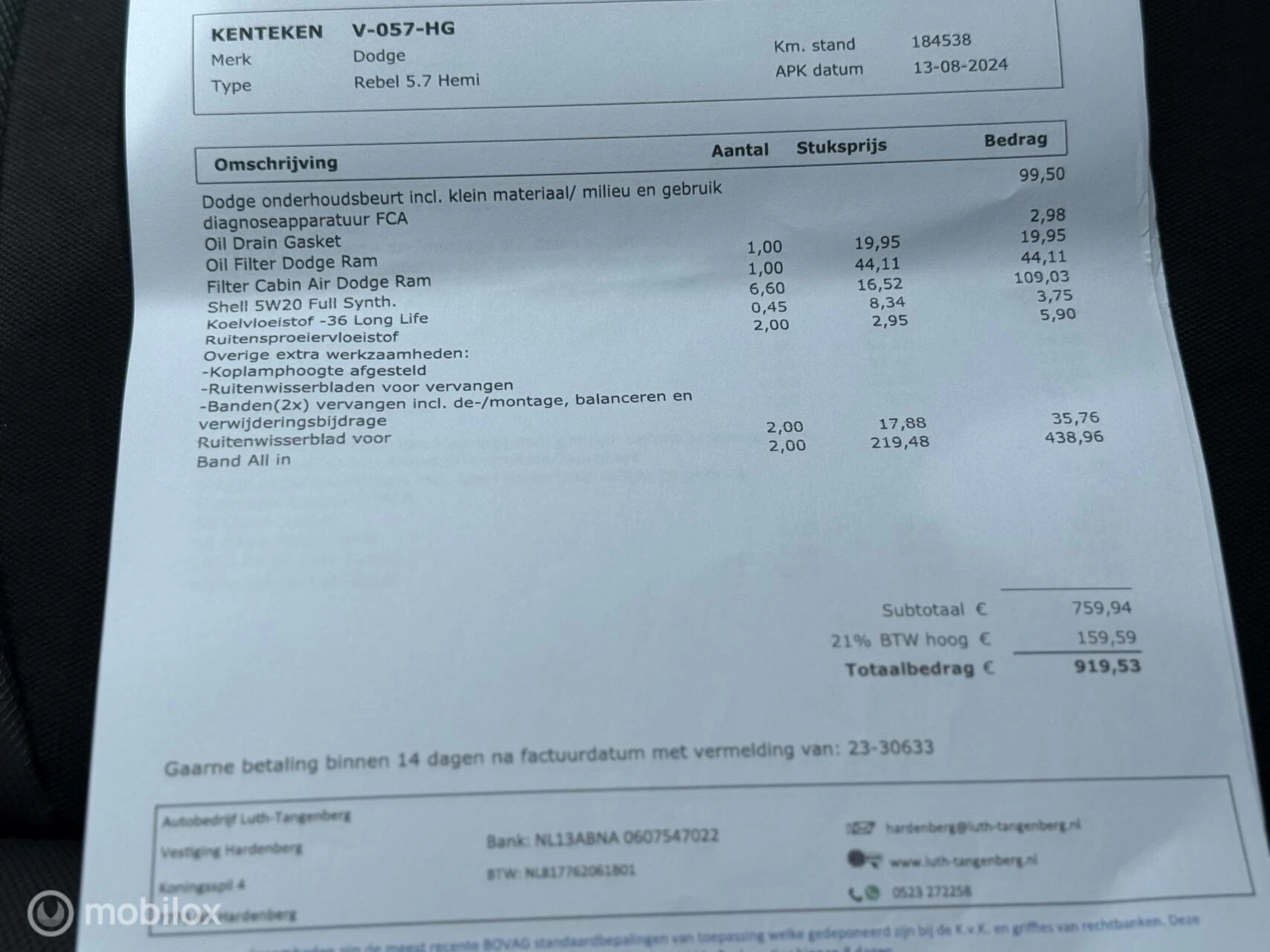 Hoofdafbeelding Dodge Ram 1500
