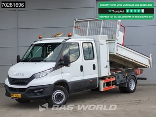 Iveco Daily 70C18 3.0L Kipper Dubbel Cabine Dubbellucht 3,5t Trekhaak Airco Cruise Euro6 Tipper Benne Kieper 2m3 Airco Trekhaak Cruise control