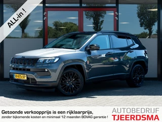 Jeep Compass 1.5T e-Hybrid Night Eagle | Trekhaak | Navigatie | Adaptieve Cuise Control | Climate Control | Camera | Digitale Cockpit | 19'' Lichtmetalen Velgen | Keyless Entry | DAB+ | Metallic Lak | Privacy Glas |