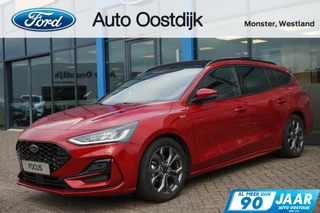 Ford Focus Wagon 1.0 EcoBoost Hybrid ST Line Wagon 155PK Automaat SYNC 4 Winterpack Adaptieve Cruise Navi Panodak Climate Carplay Camera Privacy Glass Blind-Spot Parkeersensoren *1500KG Trekgewicht*