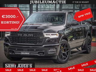 Dodge Ram 1500 LIMITED NIGHT DE MEEST LUXUEUZE PICK UP HIGH OUTPUT H.O 540PK 706 Nm 2025 | XB9 | MASSAGE | BOM VOL | CREW CAB | DUBBELE CABINE | GRIJSKENTEKEN | VOORRAAD NR 2293 - 7688