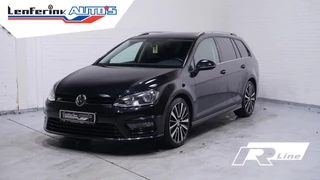 Volkswagen Golf Variant 1.6 TDI Highline  R-Design sportstoelen lederen bekleding NAP DAB-ontvangst cruise controle camera navigatie stoelverwarming PDC v+a schakelflippers aan het stuur climate controle 19"-inch lichtmetalen velgen