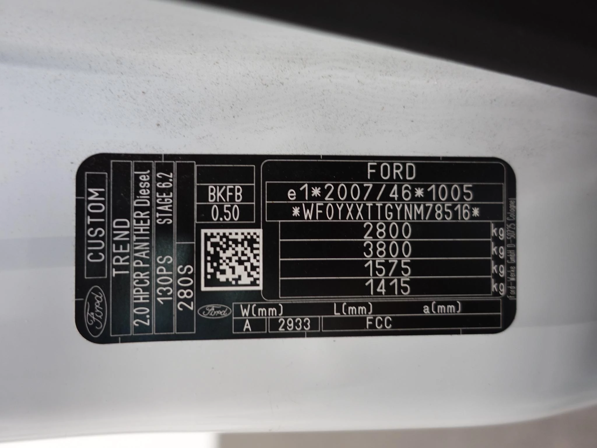 Hoofdafbeelding Ford Transit Custom