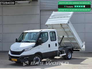 Iveco Daily 35C14 Open Laadbak Dubbel Cabine Dubbellucht 3,5t Trekhaak Airco Cruise Euro6 Pritsche Pickup Open Box Airco Dubbel cabine Trekhaak Cruise control