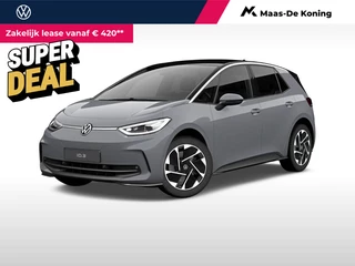 Hoofdafbeelding Volkswagen ID.3 Volkswagen ID.3 Pro Business 59 kWh accu. 150 kW / 204 pk Hatchbac ·  · Achteruitrijcamera · Sfeerverlichting · Draadloze telefoonlader · Private lease vanaf 398,- per maand ·