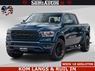 Dodge Ram Pick-Up SPORT | 5.7 V8 4x4 HEMI | PANORAMA DAK | GROOTSCHEM 12 INCH | LPG | Patriot Blue CREW CAB | DUBBELE CABINE | 5 PERSOONS | DC | VOORRAAD NR 2555 - 3325