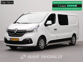 Renault Trafic 145pk Automaat Dubbel Cabine L2H1 Werkplaatsinrichting Trekhaak LED Navi Airco Cruise Camera Parkeersensoren Euro6 L2 DC Doka Mixto Airco Trekhaak Cruise control