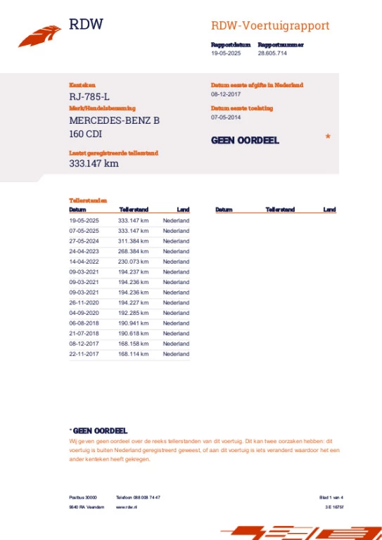 Hoofdafbeelding Mercedes-Benz B-Klasse