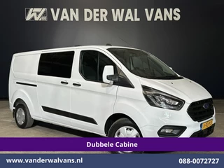 Ford Transit Custom 2.0 TDCI 131pk L2H1 Dubbele Cabine Euro6 Airco | 5-Zits | Xenon | Navigatie | Cruisecontrol | LED | 2800kg Trekhaak Stoelverwarming, Parkeersensoren, Achterklep
