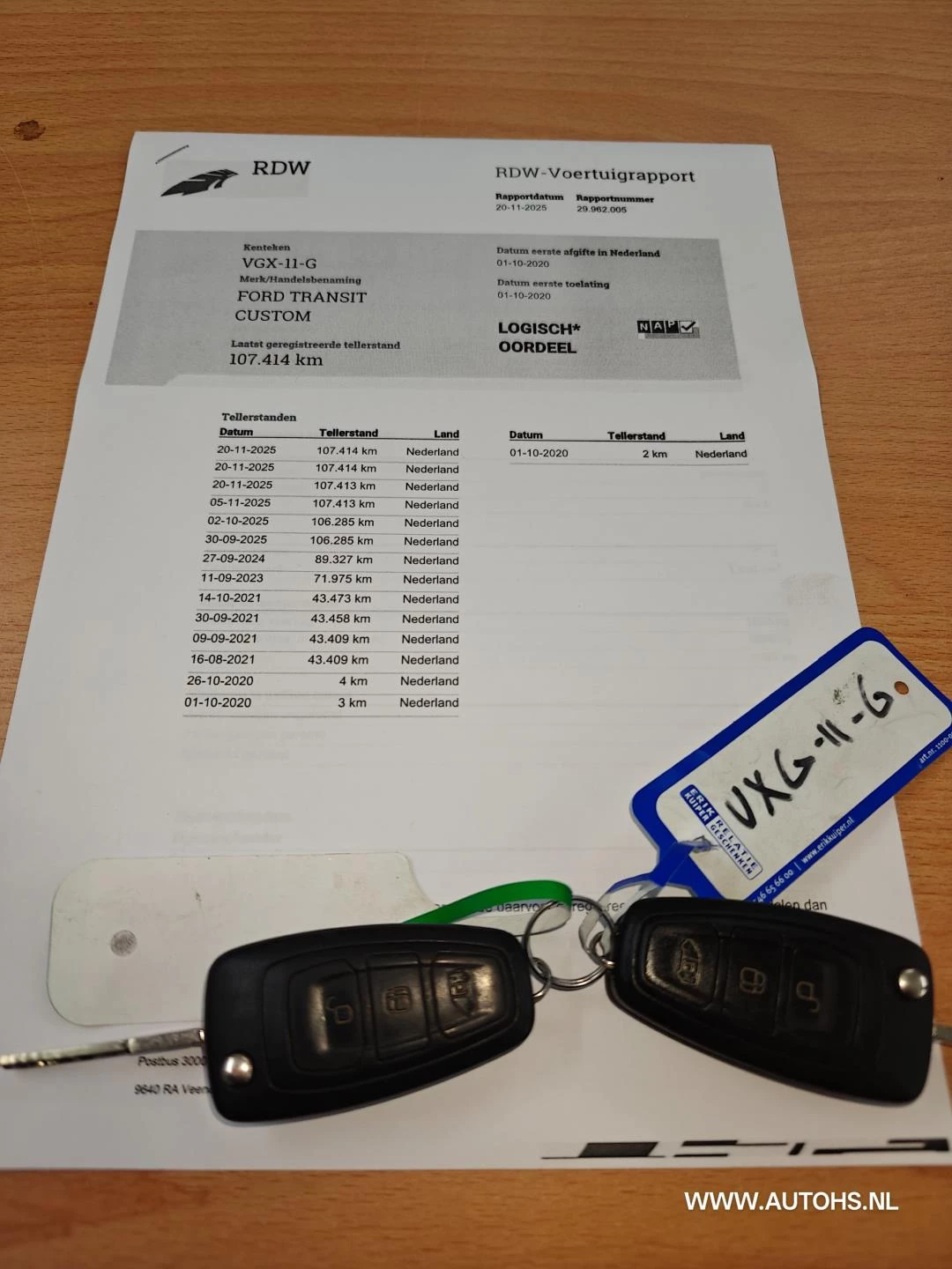 Hoofdafbeelding Ford Transit Custom