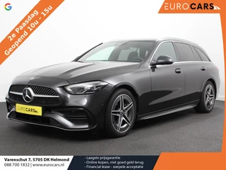 Mercedes-Benz C-klasse Estate 200 AMG Line | Climate control | Achteruitrijcamera | Wegklapbare trekhaak | Navigatie | Dodehoek assistent | LED | Sfeerverlichting | Adaptieve cruise control | Verwarmde voorstoelen | Elektrische kofferbak