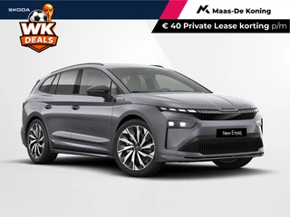 Hoofdafbeelding Škoda Enyaq iV Škoda Enyaq iv Sportline Elektromotor 210 kW / 286 PK SUV 21'' velgen | Panoramisch schuif/kanteldak | wegklapbare trekhaak | 3000 inruilvoordeel