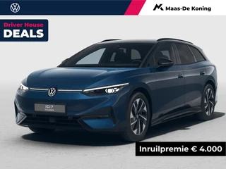 Volkswagen ID.7 Pro Limited Edition 77 kWh accu 286 PK · Draadloze telefoonlader · 360 camera · verwarmde voorstoelen · Trekhaak inklapbaar, met elektrische ontgrendeling · Prijs is inclusief inruilpremie ·