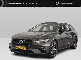 Volvo V90 2.0 T8 Plug-in hybrid AWD Ultra Dark | Gelaagd glas | Trekhaak | Luchtvering | Bowers & Wilkins | Massage | Stoel Koeling | 360° Camera | Adaptieve cruise | Stoel/stuur verwarming |