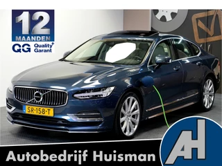 Hoofdafbeelding Volvo S90 Volvo S90 2.0 T8 AWD 299kW/407pk Aut8 Inscription Exclusive BOWERS&WILKINS + OPEN DAK + ADAPT.CRUISE + 360 CAMERA + EL.TREKHAAK + STOELMASSAGE&-VENTILATIE + STOEL-&STUURVERWARMING + PARKSENSOREN + 20” LM-VELGEN!!