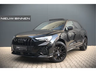 Audi Q3 40 TFSI quattro S Line Pro Line S | 190 PK | Panoramadak | Matrix Led | Stoelverwarming | Leer | Dodehoekdetectie | Automaat | BTW | Black Edition | Cruise Control | Virtual | Navigatie | Dealer Onderhouden |