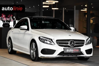 Mercedes-Benz C-klasse 180 AMG-Line. Pano, Burmester, Camera, Sfeer, 9-Traps, Diamond White Pearl!