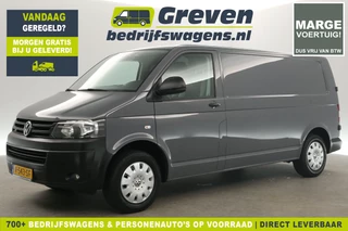 Volkswagen Transporter 2.0 TDI L2H1 Marge 141PK Automaat Airco Cruise PDC Navi 3 Persoons Trekhaak