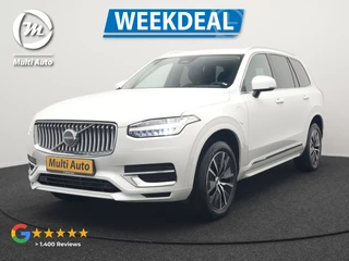Volvo XC90 T8 Recharge AWD Core Bright Plug In Hybrid 456pk 7-Persoons Dealer O.H PHEV | Trekhaak Af Fabriek | Adaptive Cruise | Camera | Lederen Sportstoelen Memory & Verwarmd | Google Assistent | Apple Carplay | Stuur Verwarmd | Virtual | Blis | Navigatie | DAB |