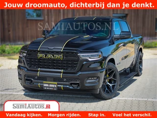 Dodge Ram 1500 Limited Night H.O 540HP 706Nm | Massage + Full Option | De Meest Luxe en Volle Pick-Up in zijn Klasse | Comfortabele Dubbele Cabine met Royale 5 Zitplaatsen | BPM vrij | Nu Leverbaar uit Voorraad | Voorraad Nr 2295 - 8559