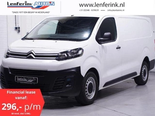 Citroën Jumpy 2.0 HDI 122 pk L3 XL Navi, va 296,- p/mnd Airco, Cruise Control, Laadruimte Pakket, 3-Zits