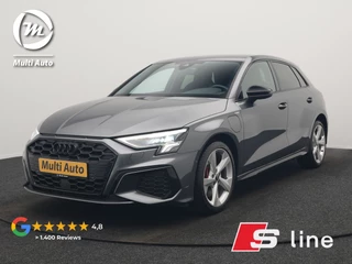Hoofdafbeelding Audi A3 Audi A3 Sportback 45 TFSI e S edition Competition PHEV 245pk Dealer O.H. | 2x S Line | Sportstoelen Massage | Adaptive Cruise | Bang & Olufsen | Matrix LED | 18"L.M | Sfeerverlichting | Apple Carplay | Virtual | Keyless | Blis | Navigatie | DAB | Plug In Hybrid