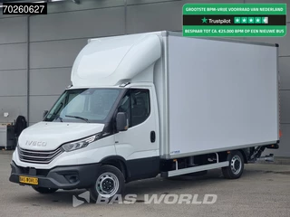 Iveco Daily 35S21 3.0L Automaat Laadklep Zijdeur 210PK 2025-Model ACC LED CarPlay Lat om Lat D'Hollandia 3,5t Trekvermogen Euro6 Meubelbak Koffer Bakwagen 21m3 Airco