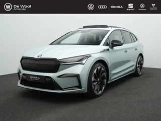 Skoda Enyaq iV 80X 265 pk Sportline | Warmtepomp | Panoramadak | Geheugenstoel | Matrix LED | Stuur-/stoelverwarming | Leder/alcantara