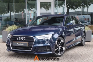 Hoofdafbeelding Audi A3 Audi A3 Limousine 35 S-Line TFSI 150pk | B&O | Climate | Virtual | Navi | Carplay | Cruise | LED | **Kosmos Blauw**