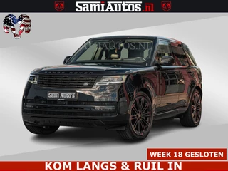 Land Rover Range Rover P550e 551 PK GARANTIE TOT 14-03-2029 | ACHTERAS BESTURING | SOFT CLOSE | HEAD-UP | FACELIFT MODEL | 23 INCH VELGEN | PANORAMADAK | STUURVERWARMING | STOEL KOELING | Incl btw | Fabrieksgarantie tot 14-03-2029 – Geniet van gemoedsrust met uitgebreide dekking tot deze datum.