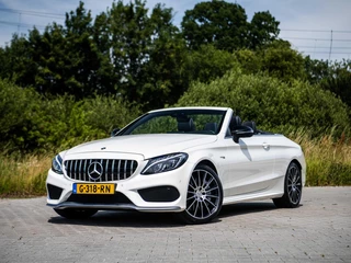 Mercedes C-klasse Cabrio C43 AMG 367PK Speedshift 4MATIC Burmester Stoelkoeling Airscarf Sportuitlaat Memory