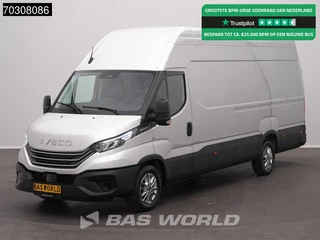 Iveco Daily 35S21 3.0L Automaat L3H3 210PK ACC LED Airco Camera Parkeersensoren CarPlay Stoelverwarming LM Velgen 3,5t Trekgewicht 19,6m2 Euro6 L3 Hoog Dak XL Airco