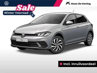 Volkswagen Polo Life Edition 1.0 TSI 95 pk 5 versn. Hand · Airconditioning automatisch, 2-zone (climatronic) · Velgen 'essex', 15 inch lichtmetaal · Incl. inruilvoordeel ·