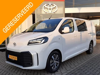 Toyota PROACE Dubbel cabine 2.0 145PK PROFESSIONAL BPM-VRIJ!! DIRECT RIJDEN STOEL/STUURVERW AD-CRUISE CAMERA CLIMA NAVI APPLE/ANDROID 17'' LM-VELGEN KEYLESS BLUETOOTH 2X SCHUIFDEUR
