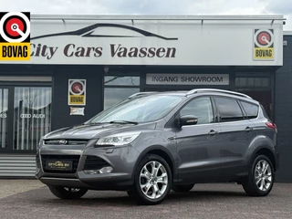 Ford Kuga 1.6 Titanium 150 pk org nl auto nap logisch climate ctr cruise ctr half leder pdc v/a afn trekhaak xenon keyless entry lmv 18 inch