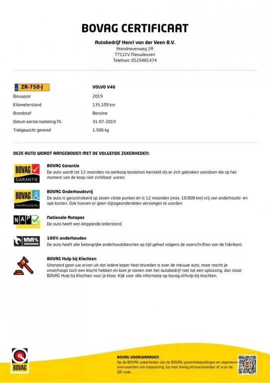 Hoofdafbeelding Volvo V40