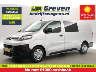 Citroën Jumpy 2.0 BlueHDI L3H1 | MARGE! | Dubbele Cabine | 5 Persoons | Airco Trekhaak Carplay Cruise Navi PDC 