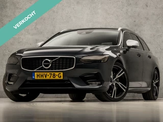 Volvo V90 2.0 T4 R-Design 191Pk Automaat (PANORAMADAK, APPLE CARPLAY, HEAD-UP DISPLAY, LEDER/ALCANTARA, CAMERA, ADAPTIVE CRUISE, ZWART HEMEL, STOELVERWARMING, NIEUWSTAAT)