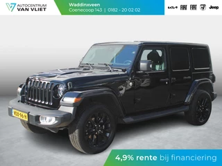 Hoofdafbeelding Jeep Wrangler Jeep Wrangler Unlimited 2.0T Sahara | Grijs kenteken | Stoel-/Stuurverwarming | Navi |  Adapt. Cruise | Clima | Camera | Leder | Keyless | 20" Velgen