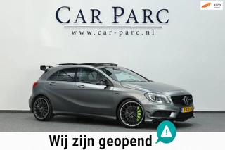 Mercedes-Benz A-klasse AMG 45 4MATIC 361+PK LED/PANORAMADAK/KUIP+LEER+S.VERWARMING+MEMORY/19" LMV/CAM/CRUISE/ECC/12 MDN GARANTIE!