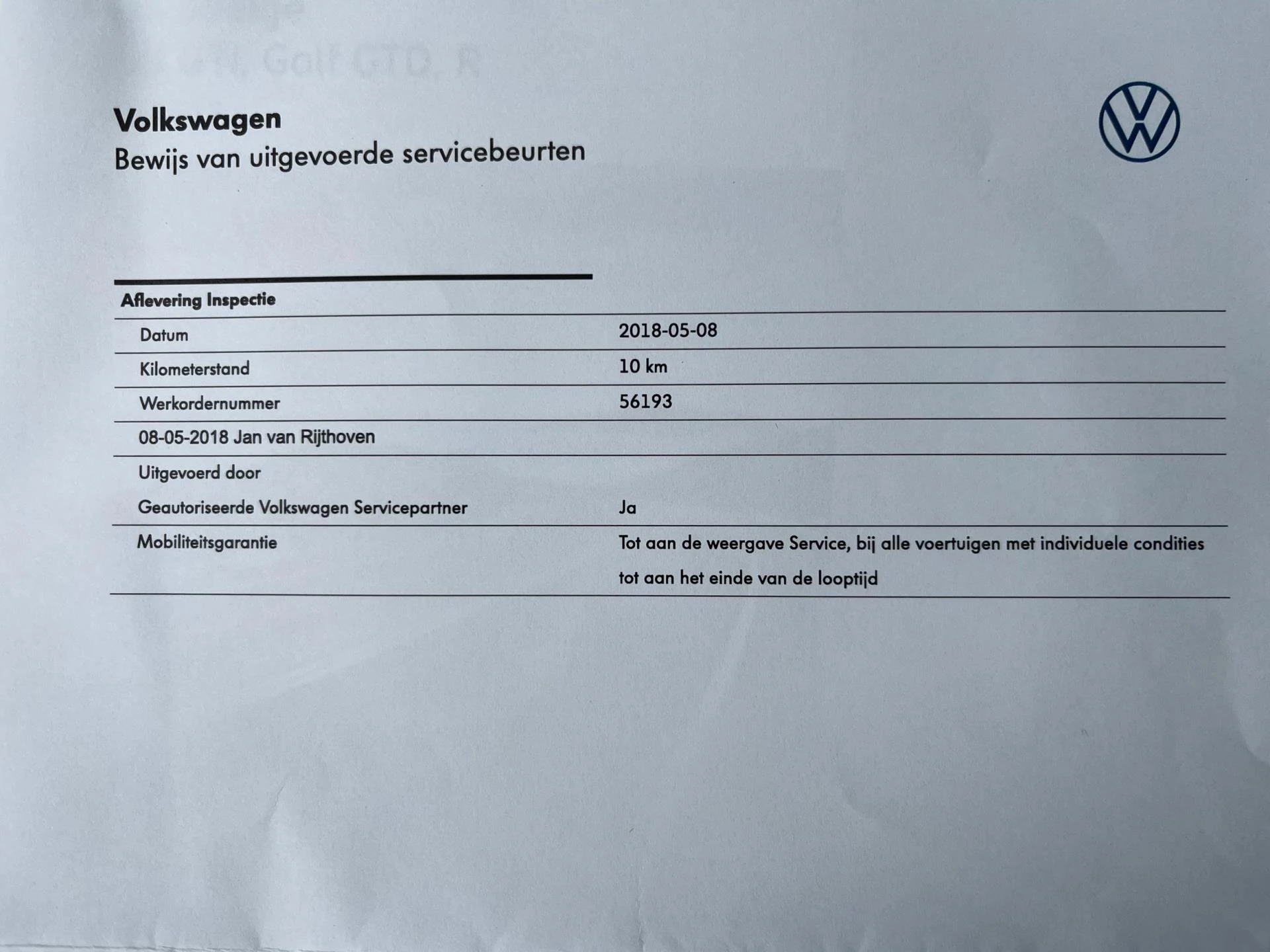 Hoofdafbeelding Volkswagen Golf