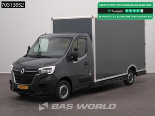 Renault Master 150PK Luchtvering Automaat Bakwagen LED Airco Cruise Camera Parkeersensoren APK 12-2026 Euro6 Meubelbak Koffer Airco Cruise control