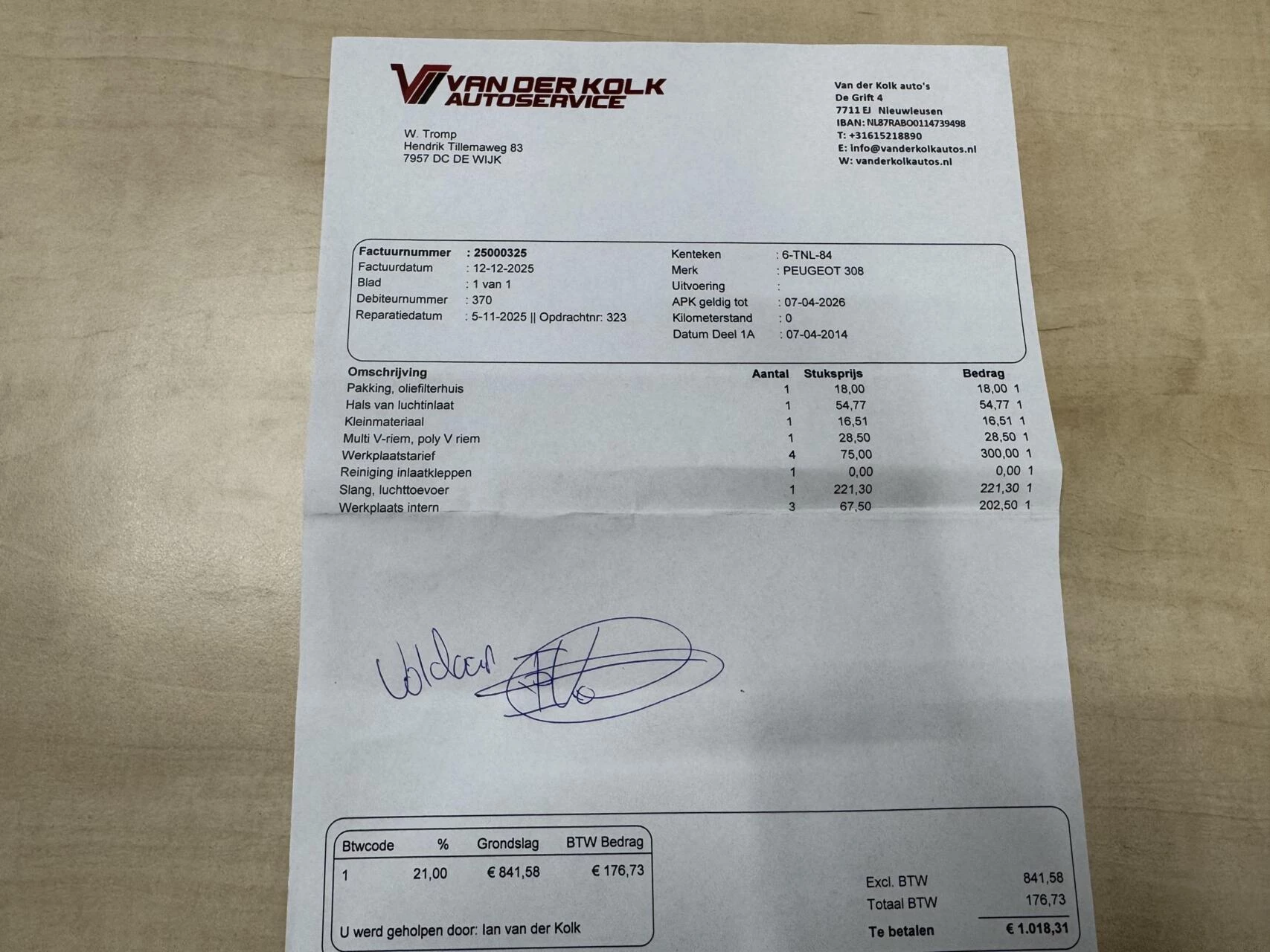 Hoofdafbeelding Peugeot 308