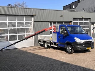 Iveco Daily 35C14G 345 CNG Aardgas ( natural Gas ) benzine Pick-up Open laadbak Laadkraan Maxilift steunpoot Trekhaak 3500kg Cruise controle Gereedschapskist 3-Persoons 1e eigenaar Ex gemeente Bakwagen