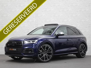 Audi Q5 SQ5 Quattro | Luchtvering | 360 View | ACC | Panorama | B&O Sound | RS-Leder | 22'' | Matrix-LED | Keyless-Entry | Tour-Pakket | Trekhaak | Navarra Blauw | Virtual-Cockpit | Lane-Assist | Sportstuur | Standkachel | 3-Zone Clima | Dodehoek | Navarra Blue! | Draadloos Laden | Alarm | Dealer OH | Bovag Garantie.