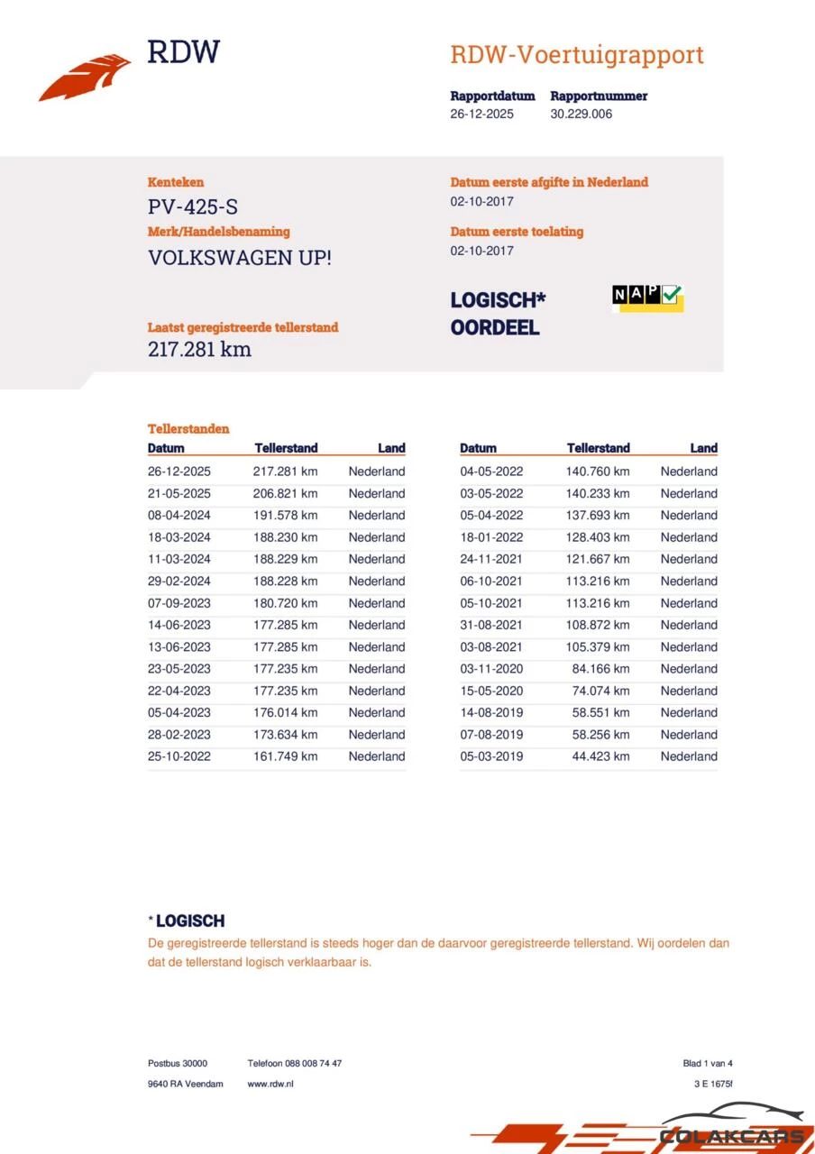 Hoofdafbeelding Volkswagen up!